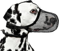 Dog Muzzle, Breathable Soft for Medium to Large Dogs to Anti & Prevent Barking Biting Chewing, Reflective & Adjustable Basket Muzzle with Air Mesh for Beagle Black L
