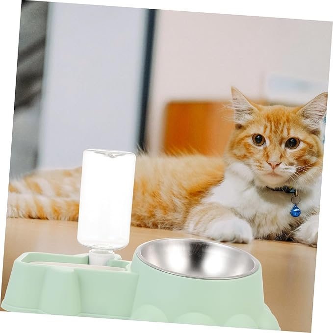 HANABASS Dog Bowl Mat Stand Stainless Steel Pet Feeding Bowl Auto Water Container for Home