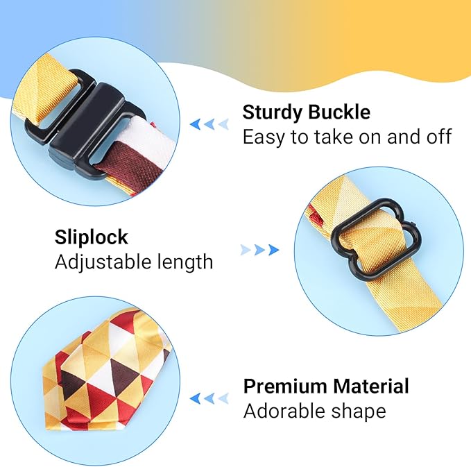 Segarty Dog Ties, 30pcs Adjustable Pet Neck Ties Collar for Small Dogs Cats, Double Layered Puppy Bowties Pets Necktie Grooming Bows for Wedding Valentine Photography Holiday Party Christmas