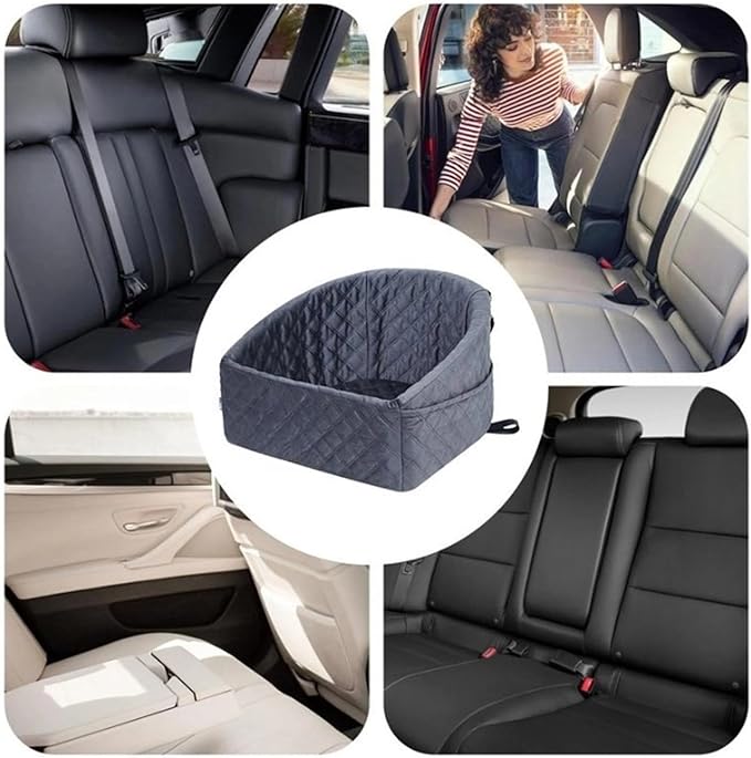 Dog Booster Car Seats Adjustable Strap Travel Safety Pet Car Seat Dog Car Carrier With Washable Removable Cover & Storage Pocket