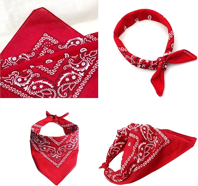Dog Cowboy Hat and Bandana Scarf Dog Cat Sombrero Puppy Hat Dog Cat Costume Cosplay Cap Puppy Pet Dog Cat Holiday Pet Party Decoration (RED)
