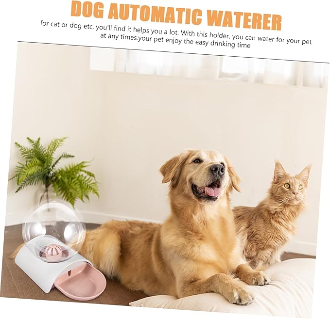 Kisangel Practical Pet Supplies Automatic Waterer for Dogs Cats Water Dispenser Large Capacity Bowl