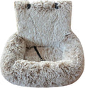 Car Seat- Pets Bed, Dog Car Bed with Straps Furry Seats with Thick Cushion for Travel, with Thick Cus for Removable and Easy to Clean