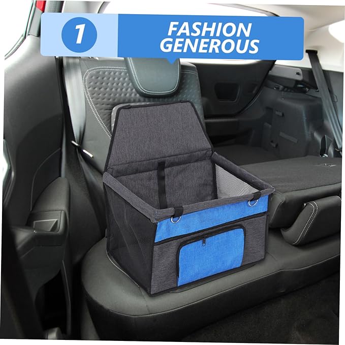 YARNOW Dog Car Seat Pet Cat Seat Portable Puppy Travel Carrier with Front Pocket Comfortable for Small Dog