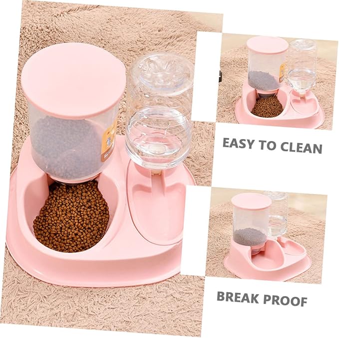 Toyvian Automatic Cat Dog Feeder Water Dispenser Large Capacity PET Feeding Bowl Simple Fill Design for Cats and Dogs