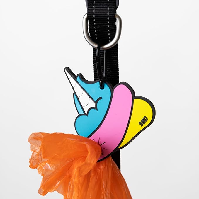 small BIG Dog's DingleBerries- Unicorn Poop, Poop Bag Holder, Dog Waste Bag Holder, Hands Free Waste Bag Carrier