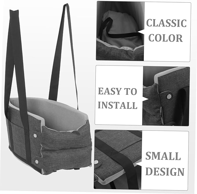 Kisangel Center Console Dog Car Seat for Pets Portable Pet Seat for Cats Dogs Easy to Install Removable Design All-Season Car Models Deep