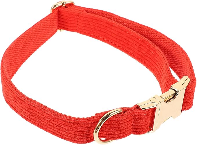 Alasum Metal Buckle Adjustable Cloth Dog Collar for Small to Medium Dogs S Size, Fashionable Pet Collar Necklace with Reflective Buckle for Daily Use and Puppy Training