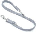 Double Ended Dog Leash,for Obedience Training Easy to Use,Lightweight,Soft for Large and Medium Dogs (Grey, 1M*2.5CM)