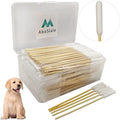 Dog Ear Swabs 200 Count - 6 Inch Large Bamboo Cotton Swabs for Ear Cleaning, Tear Stain & Nose Fold Care | Soft Lint-Free Tips, Sturdy Applicators | Medium to Large Dog Grooming Supplies