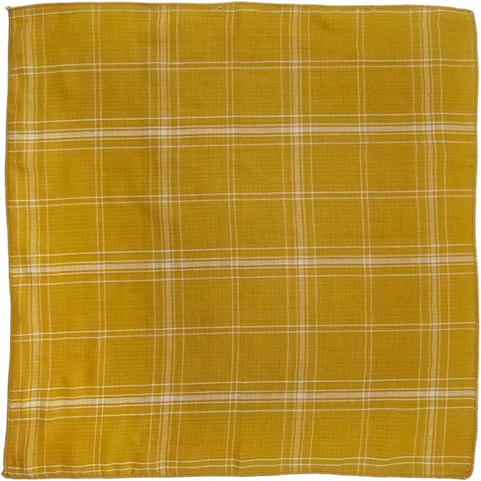 Double Layers Two Tones Dog Cotton Square Bandana Bibs Scarf Kerchief for Small Medium Dogs Boy or Girl - DCB27 Y&W
