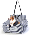 Dog Car Seat, Puppy Booster Seat for Small Medium Dogs Cats,Dog Travel Car Carrier Bed Car Safety Seats with Storage Pocket and Clip-On Safety Leash and Removable Washable Cover