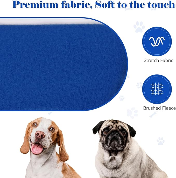 Dog Sweaters for Large Dogs Pet Sweater Solid Soft Brushed Fleece Dog Hoodie Clothes Pet Hoodie Sweatshirt with Pocket(Blue-XXL)