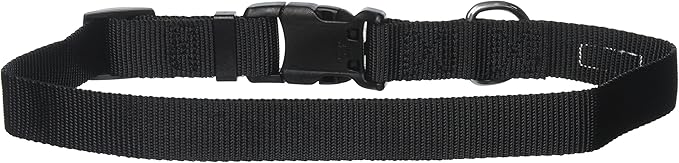 GOGO Pet Products Comfy Nylon 1-Inch Adjustable Pet Collar, Large, Black