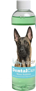 Healthy Breeds Dog Dental Care Water Additive for Belgian Malinois - Helps Freshen Breath, Reduce Plaque & Control Tartar - Mint Flavor - 8 oz