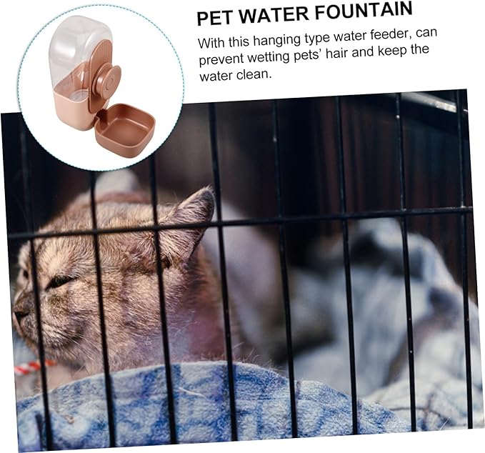 Mipcase Automatic Hanging Pet Water Feeder Detachable Water Dispenser for Dogs Cats Stable Cage Supply Convenient Easy to Install Prevents Spills Overturns
