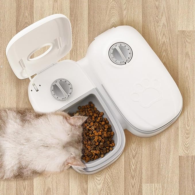 Automatic Dog Feeder | 350ml Timed Non Slip Detachable - Pet Feeder Dog Food Storage Container | for Treat Snack Meals Puppy Small Medium Large Breed Indoor Outdoor Apartment Balcony