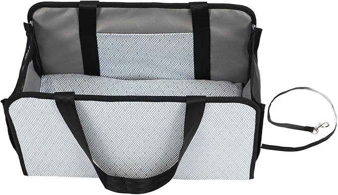 Center Console Dog Car Seat, Washable Foldable Adjustable Pillow Sturdy Dog Seat for Small Dogs Puppy Car with Enhanced Safety Detachable Design, Portable for