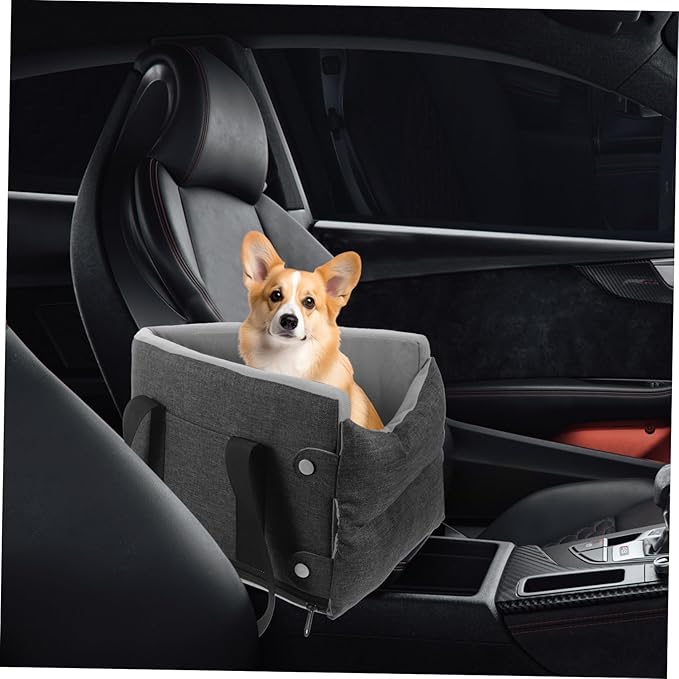 POPETPOP Portable Dog Car Seat Washable Pet Seat for Dogs and Cats and Tear-Resistant Material Fit for Outdoor to Clean and Install Season Comfort