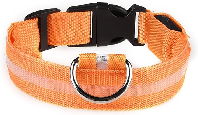 Adjustable Glowing Collar for Small Large Dogs Ensuring for Night Walk Multicolored Dog Collar for Large Dogs