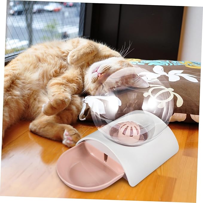 Dog Cat Automatic Waterer Water Fountain Large Storage Abs Acrylic Easy to Clean