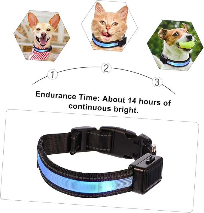 USB Charging Pet Collar Led Flashing Collar for Dogs Night Safety Accessory Fashionable Puppy