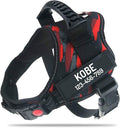 Personalized No Pull Dog Harness with Custom Name and Phone Number by PawPawify, Heavy Duty Pet Vest to Prevent Tugging, Pulling, or Choking, Training and Walking Red Camo