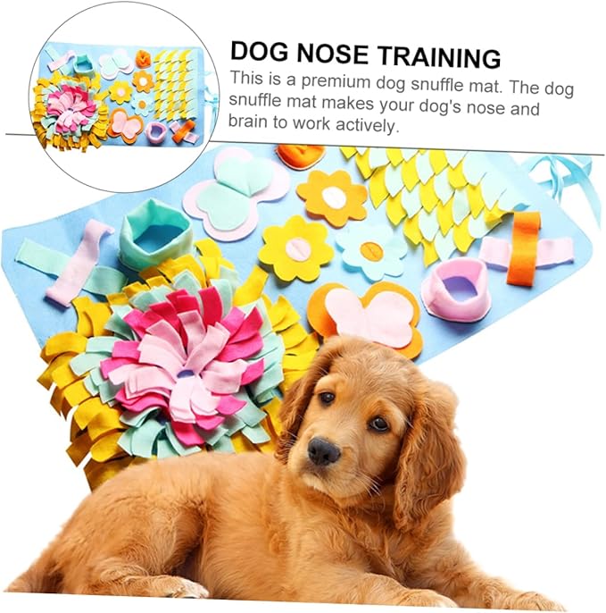 BESPORTBLE Interactive Pet Sniffing Mat for Dogs Feeding Training Cushion Engaging Nose Work Game Prevents Choking Bright Fun Design for Pets