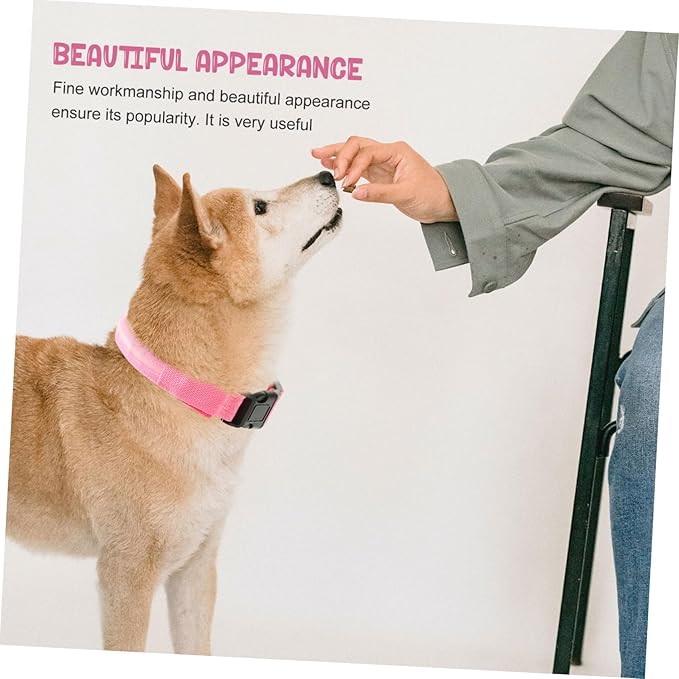 ibasenice 1set Rechargeable Led Dog Collar Neon Pet Neck Decor for Puppies Comfortable Skin-Friendly Design for Night Safety for