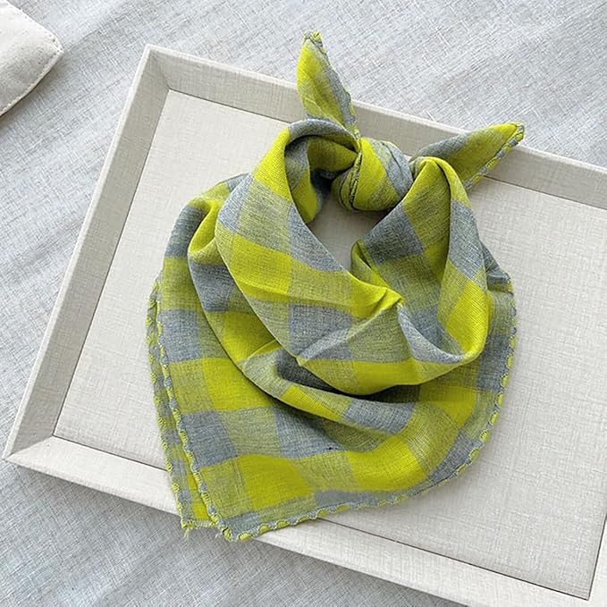 Double Layers Two Tones Dog Cotton Square Bandana Bibs Scarf Kerchief for Small Medium Dogs Boy or Girl - DCB16 G&G