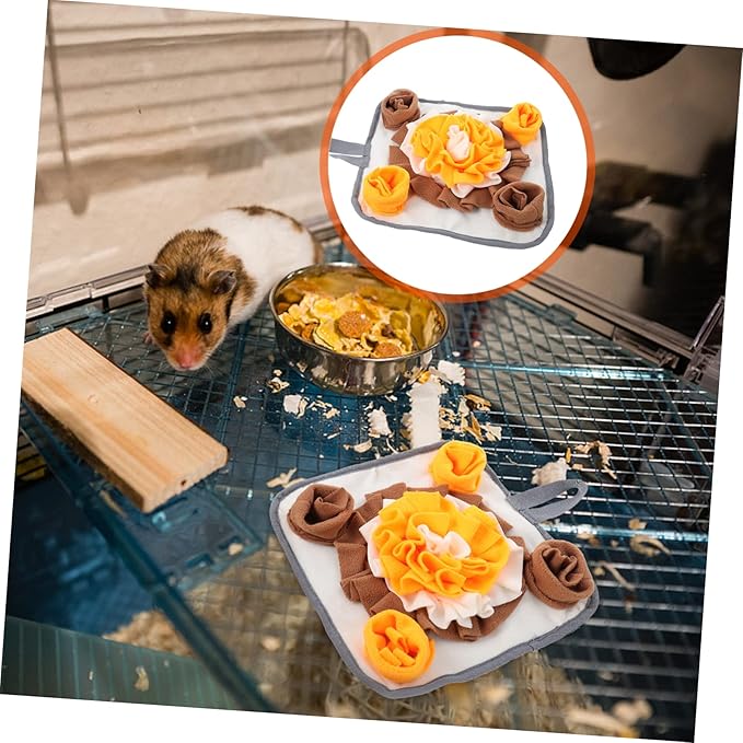 BESPORTBLE Dog Agility Training Equipment Small Pet Snuffle Mat Rabbit Feeding Pad Bunny Training Mat Pet Sniffing Cushion Slow Feeding Pad