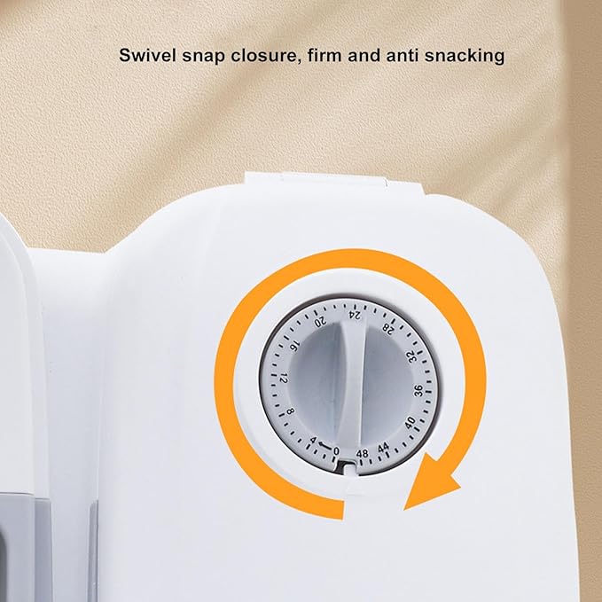 Double Meals Automatic Pet Feeder, Smart Timed, 350ml per Bowl, ABS Material, Ice Pack Space, Removable Design, Anti Slip Pads, for Cats Small Medium Dogs, (Gray)