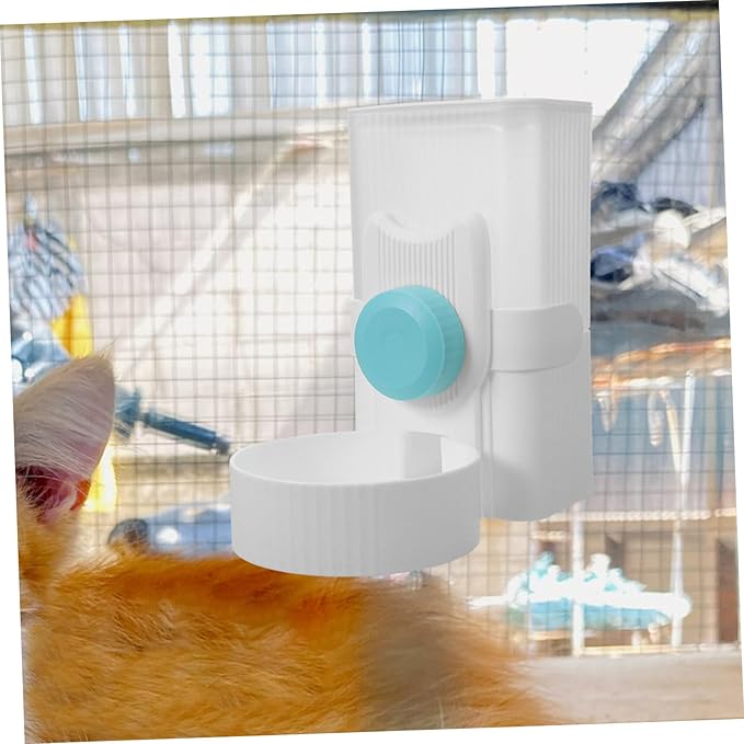 Pet Cage Water Feeder Automatic Dispenser for Dogs and Cats Easy to Install and Clean Suitable for Cages Wire Spacing Essential Pet Accessory Sky Blue