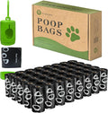 Dog Poop Bags Rolls with Dispenser - Scented & Leak-Proof Dog Waste Bags in Green/Black, 13x9 Inch Extra Large Poop Bags for Dogs, 120/360/630 Counts