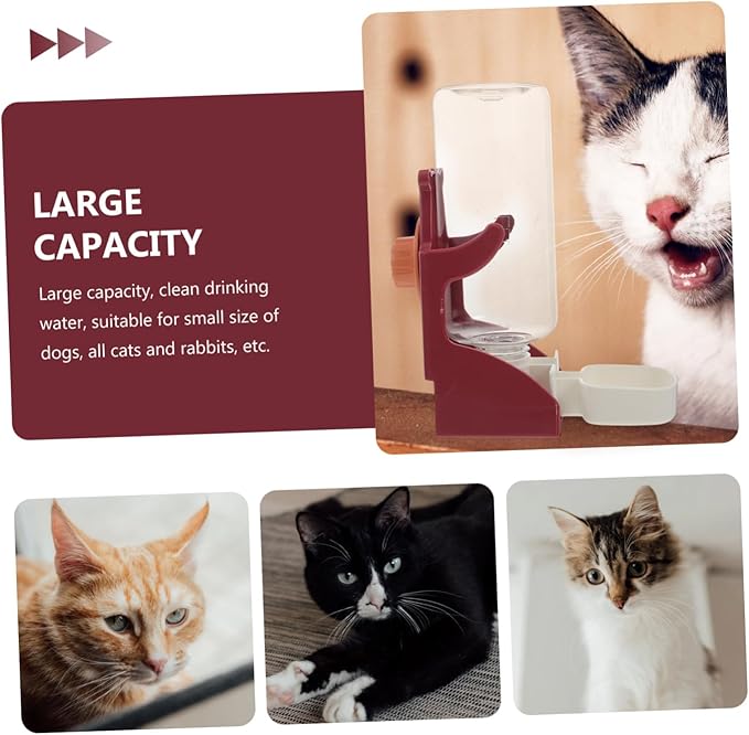BESPORTBLE Pet Automatic Water Feeder for Dogs and Cats Hanging Design Easy to Pet Drinking Device Lightweight Material Suitable for Cages and Crates
