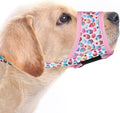 LUCKYPAW Dog Muzzle Anti Biting Barking and Chewing with Comfortable Mesh Soft Fabric and Adjustable Strap, Suitable for Small, Medium and Large Dogs(Pink Cake,XS)