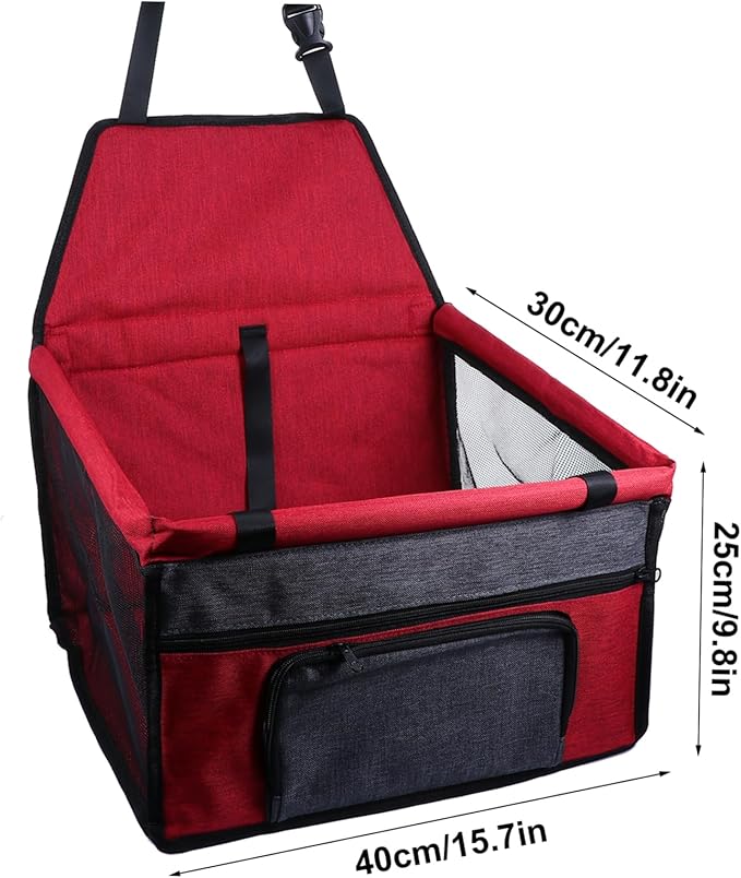 BESPORTBLE Pet Dog and Cat Car Seat Breathable Vehicle Seat Cover for Dogs and Cats Safety Leash for Traveling Pets