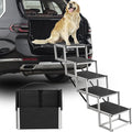 Dog Stairs for Large Dogs - 5 Step Wide 16in High 34in Foldable Dog Ramp for Car Non-Slip Surface Support up to 230lbs - Suitable for SUV,Truck, Sofas, Bed