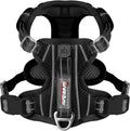 BARKBAY Dog Harness No Pull with ID Tag Pocket - Heavy Duty, Reflective, Easy Control for Large Dogs(Black,XS)