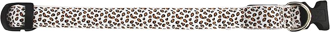 Petitebella Pet Supply Accessory Strength Leopard Xtracycle Buckle Dog Leash with LED Light (Large, White)