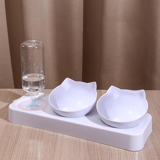 Pet Feeder and Waterer Pet Bowl Automatic Feeder with Water Fountain Dog Food Food Water Bowl Food Water Bowl Dispenser