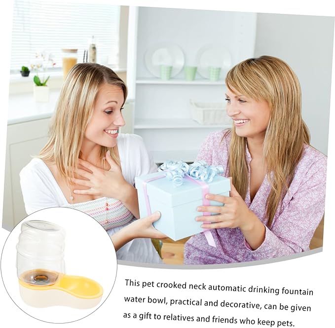 1pc Automatic Pet Water Dispenser Slanting Dog Water Bowl Feeder Deepened Drinking Trough Prevents Splashing for Cats and Dogs Capacity