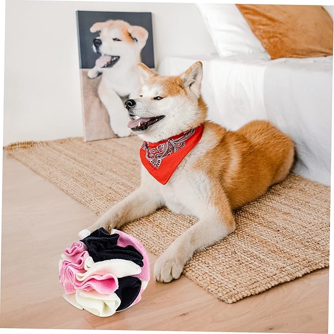 VICASKY Pet Sniffing Ball Interactive Dog Foraging for Mental Stimulation Encourages Natural Foraging Skills Reduces Boredom Leak Food Colors