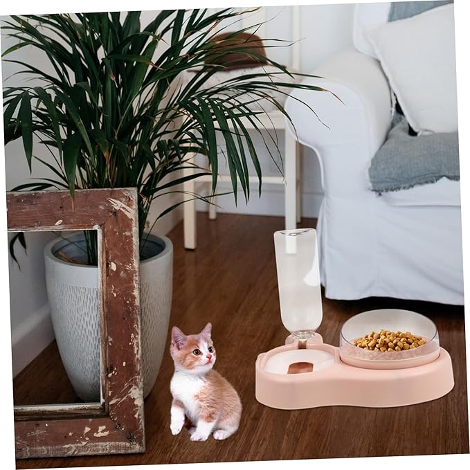 1pc Automatic Pet Water Feeder Dual Bowls Non- Design for Cats and Dogs Easy to Pet Supply for Home Use