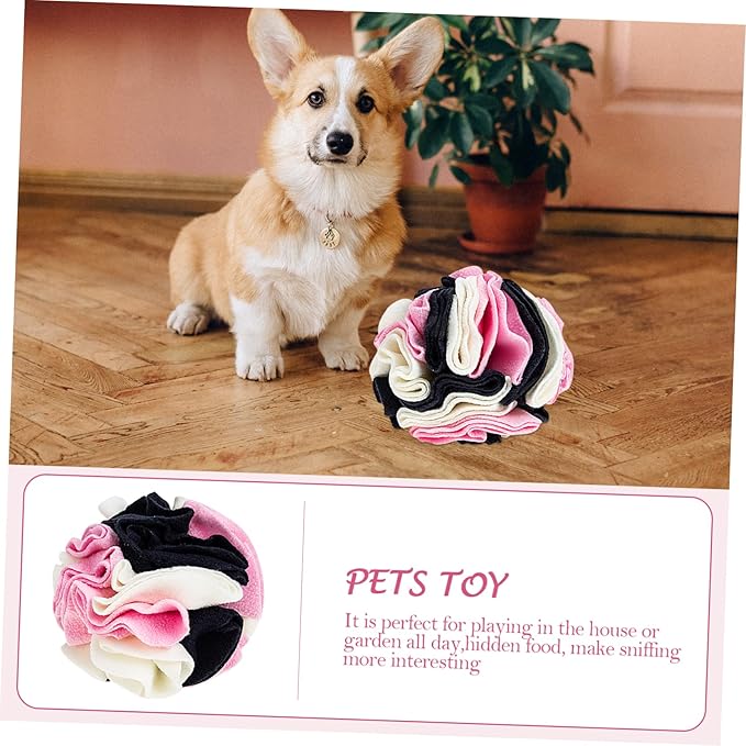 Pet Dog Sniff Training Toy Interactive Squeaky Ball Made of Polar Fleece for Dogs Toys