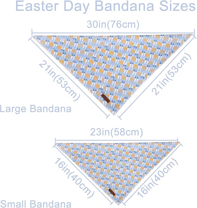 Easter Dog Bandana, Easter Triangle Bid Scarf for Medium Large Dog, Cotton Pet Kerchief for Girl Boy Dogs, Cute Carrot Dog Bandana, Comfortable Easter Dog Bandana