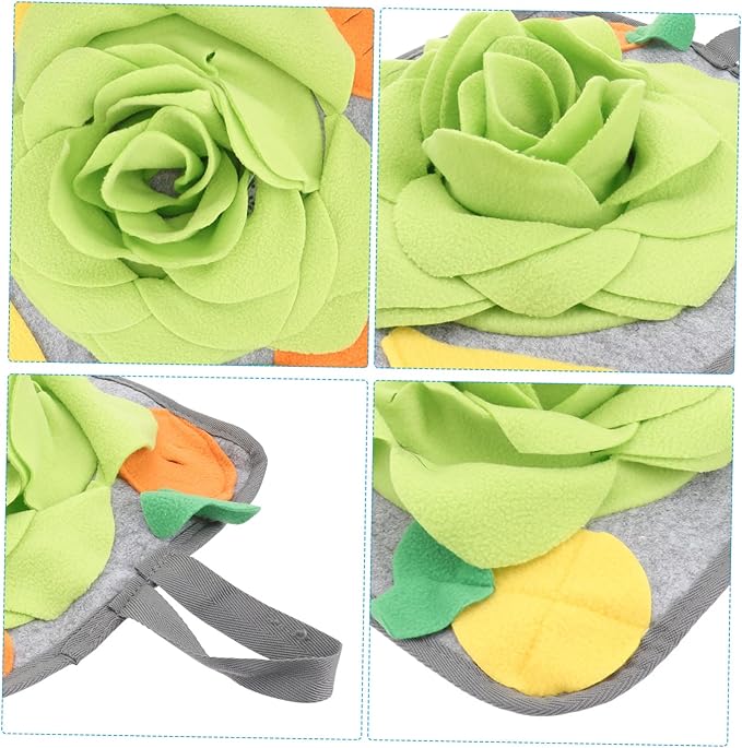 Rabbit Training Mat Pet Feeding Pad Bunny Snuffle Toy Made of Polar Fleece Aid