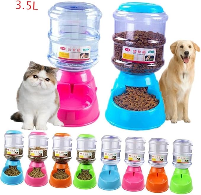 Automatic Feeder Capacity Pet Water Bowl Dog Slow Feeder Bowl Easy Clean Design