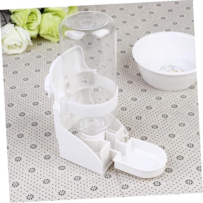 Happyyami 500ml Automatic PET Drinking Water Dispenser Leakproof Feeder for Hamster Guinea Pig Dog and Cat Cage Mounted Water Bottle Stand