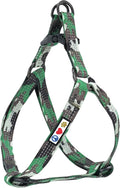 Pawtitas Reflective Step-in Dog Harness – Adjustable No-Pull Vest for Puppies to Seniors, Safe & Comfortable, L Camo Green